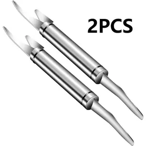 2PC Shrimp Deveiner Tool Stainless Steel Shrimp Deveining Tool Efficient Shrimp Peeler and Deveiner Tool Portable Shrimp Cleaner Shrimp Knife for Easy Shrimp Deveining Shrimp Cleaning Tool
