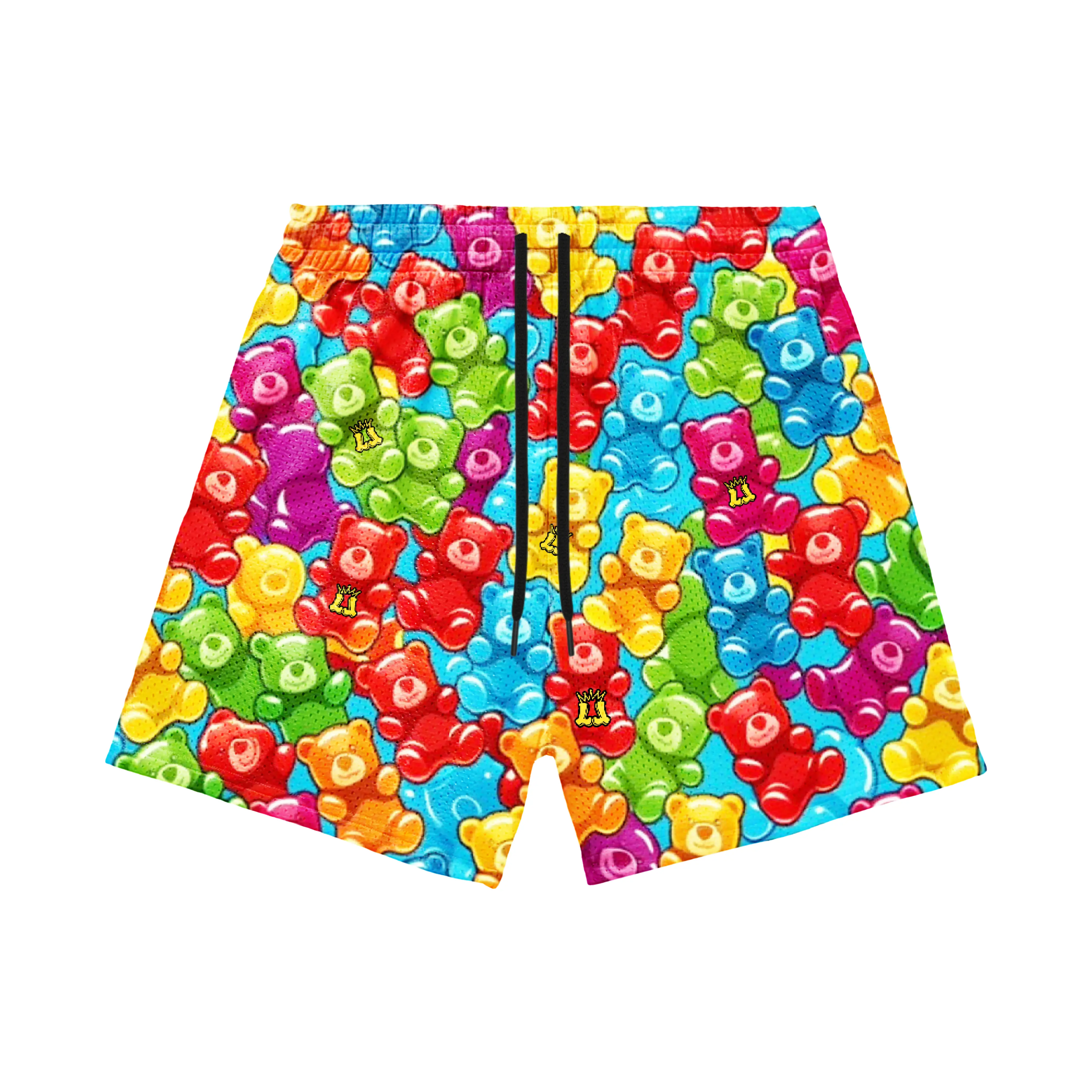 Adult Gummy Bear Athletic Mesh Shorts (with inner liner), Women's Gym Wear, Athletic Outfits, Mesh Fabric, Anti-Chafe, Adult Sizes, Active Sport, Female, Athletic Fit