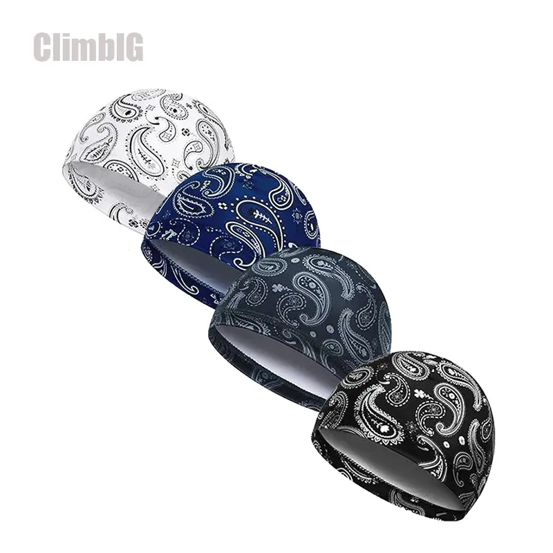 2Pcs/4Pcs Paisley Cooling Skull Cap Helmet Liner | CyclingTok OutdoorTok Sweat Wicking Breathable Beanie Hat | Unisex Mens Womens for Bicycle Cycling Running Motorcycle Hiking Outdoor Sports