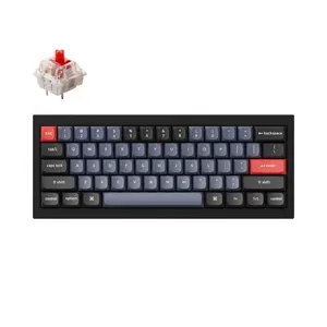 Keychron Q4 Wired Custom Mechanical Keyboard, 60% Layout QMK/VIA Programmable Macro with Hot-swappable Gateron G Pro Red Switch Double Gasket Compatible with Mac Windows Linux