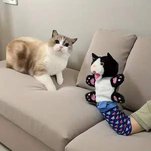 Interactive Cat Wrestling Puppet Toy, Durable Plush Hand Puppet with Sturdy Fillings, Safe Play, Soft Attractive Design, Perfect for Indoor Cats