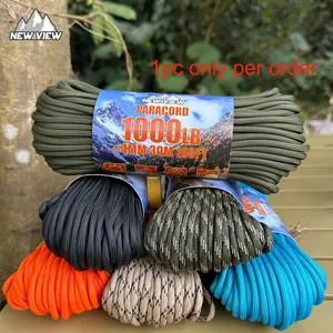 1181.1inch Durable Polyester Cord - Heavy-Duty Windproof Outdoor Synthetic Rope - Non-Slip 1000lb Strength, 12-Strand 4mm Thick - For Camping, Survival, Laundry Drying.
