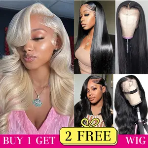 [Combo sale 26"&22"&22"] buy 1 get 3 wig' 13x4 613 Hair Lace Front Wigs Human Hair Hair Pre Plucked HD Transparent Lace Frontal Human Hair Wigs 180% Density