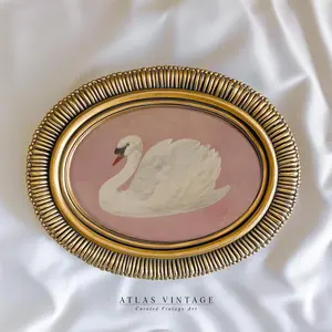 Vintage White Swan Print, Neutral Moody Bird Printable Wall Art, Farmhouse Pink Decor, Antique Swan Painting, All-Day Comfort