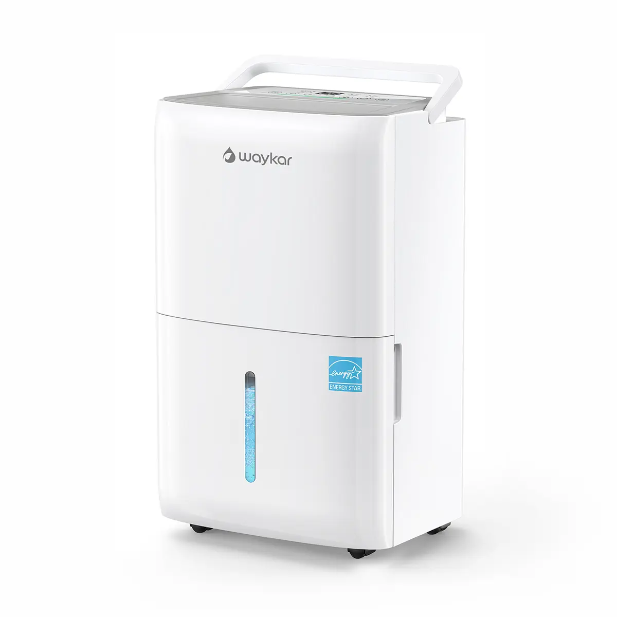 Waykar 80-Pint ENERGY STAR Dehumidifier for Home & Basement, 5,000 Sq. Ft., 40dB Quiet, Smart Humidity Control, Auto Defrost, Washable Filter, 1.2-Gal Tank, Auto Swing, 3.3-Ft Drain Hose