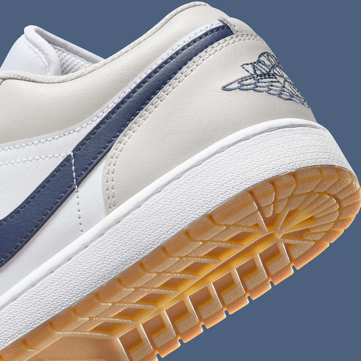 Nike Air Jordan 1 Low Midnight Navy Neutral Grey 553558-146 Men