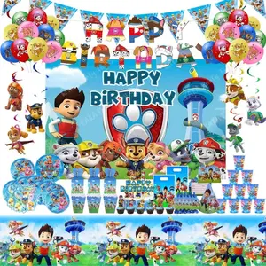 PAW Patrol Birthday Decorations Latex Aluminum Foil Balloons Paper Disposable Tableware Baby Shower Kids Boy Party Supplies Gift