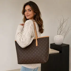 Large Capacity Monogram Tote Bag Roomy Work Commuter Shoulder Purse for Women,summervibes