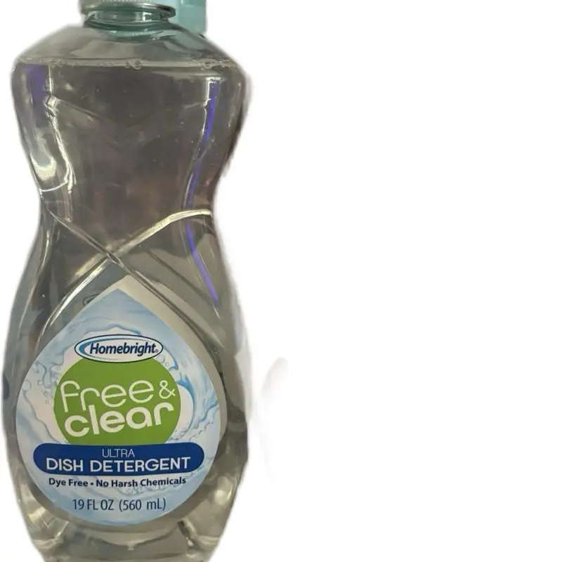Homebright Free & Clear Ultra Dish Detergent 19 oz Dye Free No Harsh Chemicals 560 mL