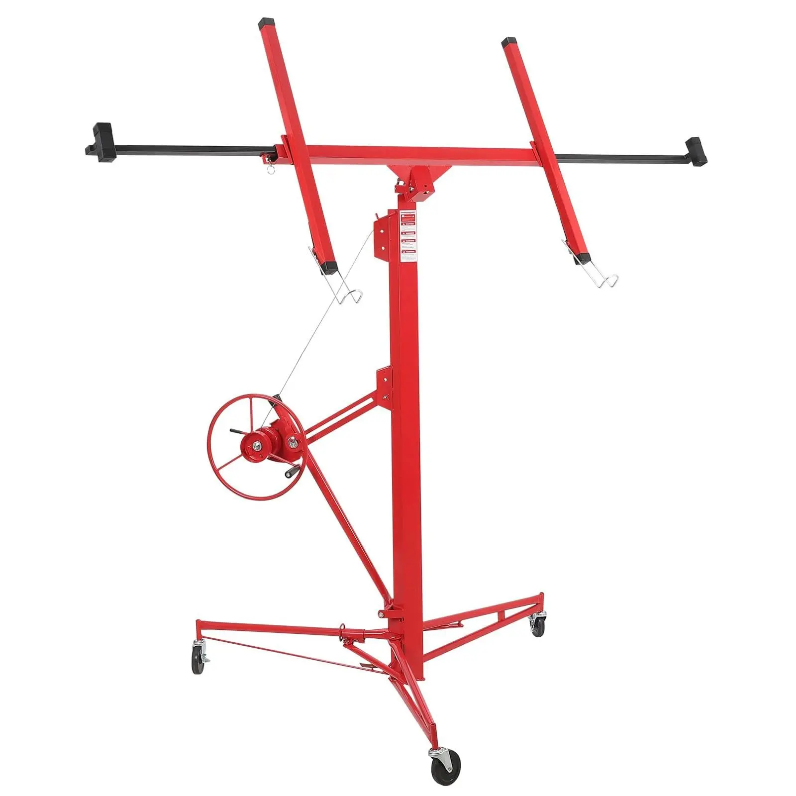 GARVEE 16 ft Drywall Lift Tool, 150LBS Capacity Home Improvement Tool with Pulleys, Adjustable Arms, Manual Crank, 73 x 17.5 x 7 in Size, 91.8 lbs Weight for Ceiling Lifts