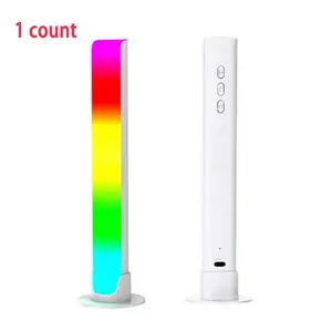 USB Rechargeable Music Rhythm Light, Multipurpose Rectangle Music Sync RGB Ambient Table Lamp, Desktop LED Atmosphere Light, RGB Music Light, Bedroom Light, Gift Night Light, Led Mood Light