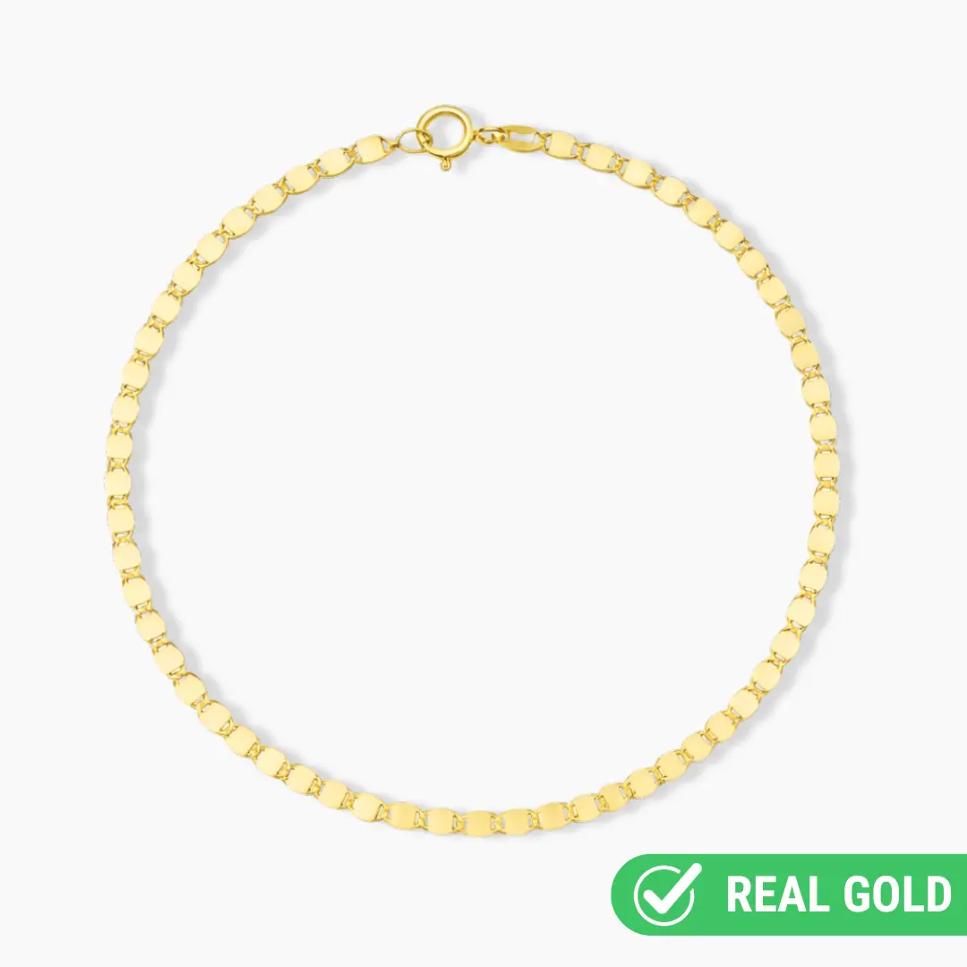 14K YELLOW GOLD MIRROR BRACELET -2.5MM