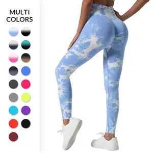 baleaf Women's Seamless Workout Gym Leggings High Waist Squat-proof Butt Lifting Leggings Tummy Control Yoga Pants Multi-Colors Tie Dye Leggings