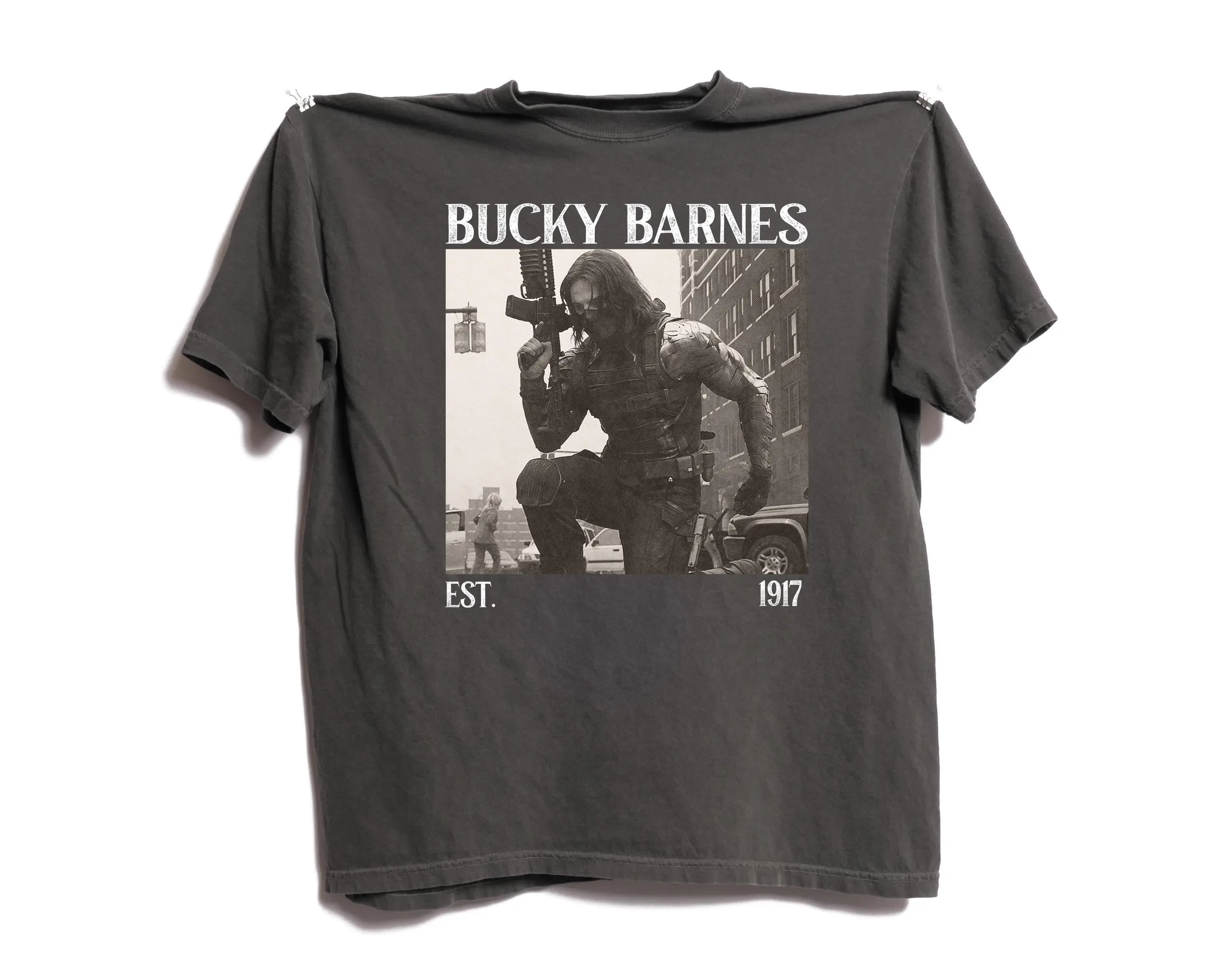 Comfort Colors Bucky Banned T Shirt, Sebastian Vintage Shirt, Soldier in Winter Retro 90s Tshirt, Barnes Bootleg Tee