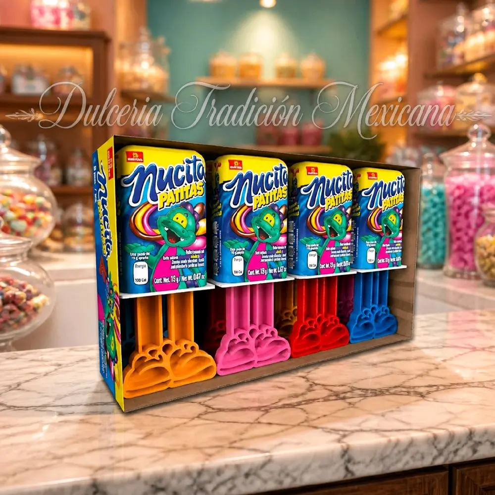 Nucita Patitas Candy Duvalin - Colorful Candy Sticks in Assorted Colors - 8.5g Each - Fun Snack for Kids