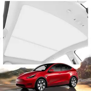 For Tesla Model Y Sunshade Roof [No Gaps, No Sagging] 2PCS Tesla Y Accessories Heat Insulation Foldable Glass Sunroof Cover for Model Y 2020-2025 (Not Fit New Y Juniper)