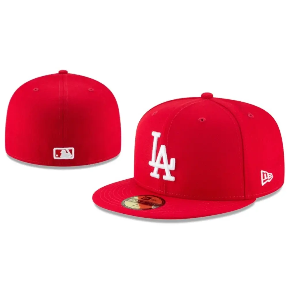 Premium Embroidered Snapback Hat Closed Back Flat Brim Baseball Cap for Men Women