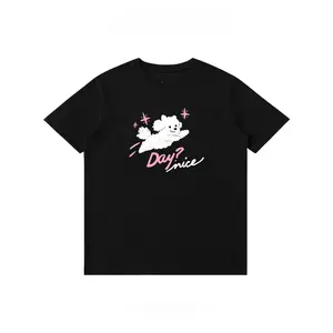 Cute dog print unisex short-sleeve heavy fabric