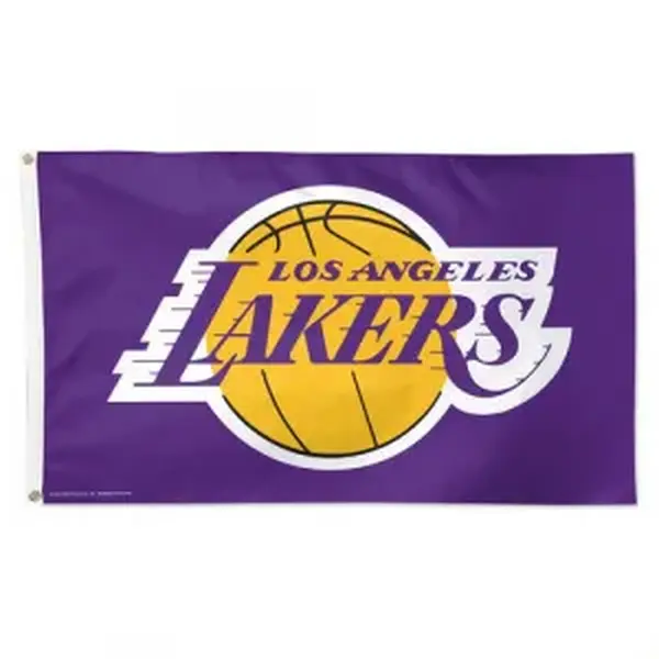 NBA Los Angeles Lakers Lightweight Large Flag - Purple-Gold Team Banner, Sports Collectible, Home & Outdoor Party Decoration Supplies