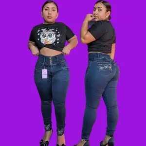 jeans colombiano original ximenask Womenswear Pants Streetwear Basic elegante colombia   Fabric elegante Denim Bottom Trouser