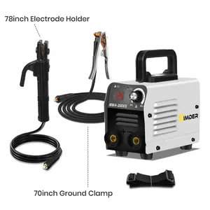 S SIMEDR 110v 200A Super Mini Stick Welder 3.55Lbs Portable ARC Welding Machine with Ground Clamp Electrode Holder for Home DIY Outdoor Workshop Projects Men's Women's Beginners Practice