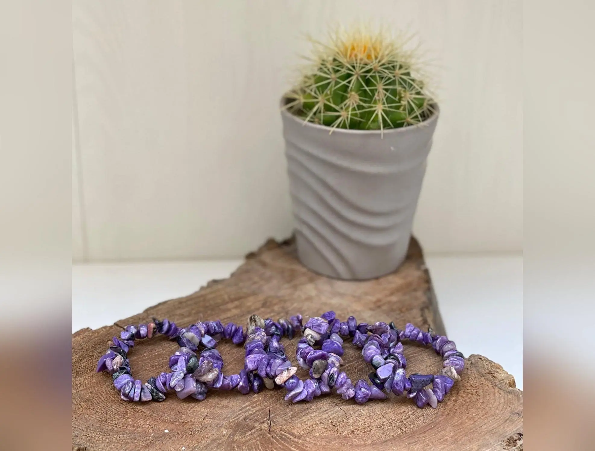 Charoite Stone Chip Bracelets | Wholesale Jewelry