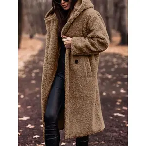 Autumn Winter long coat woman warm faux fur coat women fur jacket female coat outwear ladies
