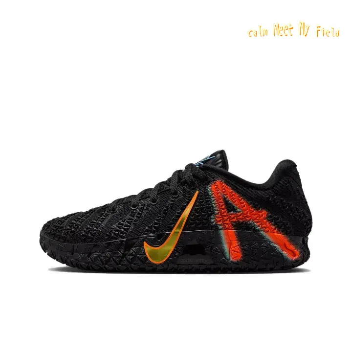 Bold Moody Black Dual Graphic Low Top Platform Sneakers Striped Bumpy Breathable Jacquard Knit Metallic Gold & Gradient Orange Red Detail For Fall Winter Grunge Street Fashion & Viral Dark Tone Fashion Photo Prop