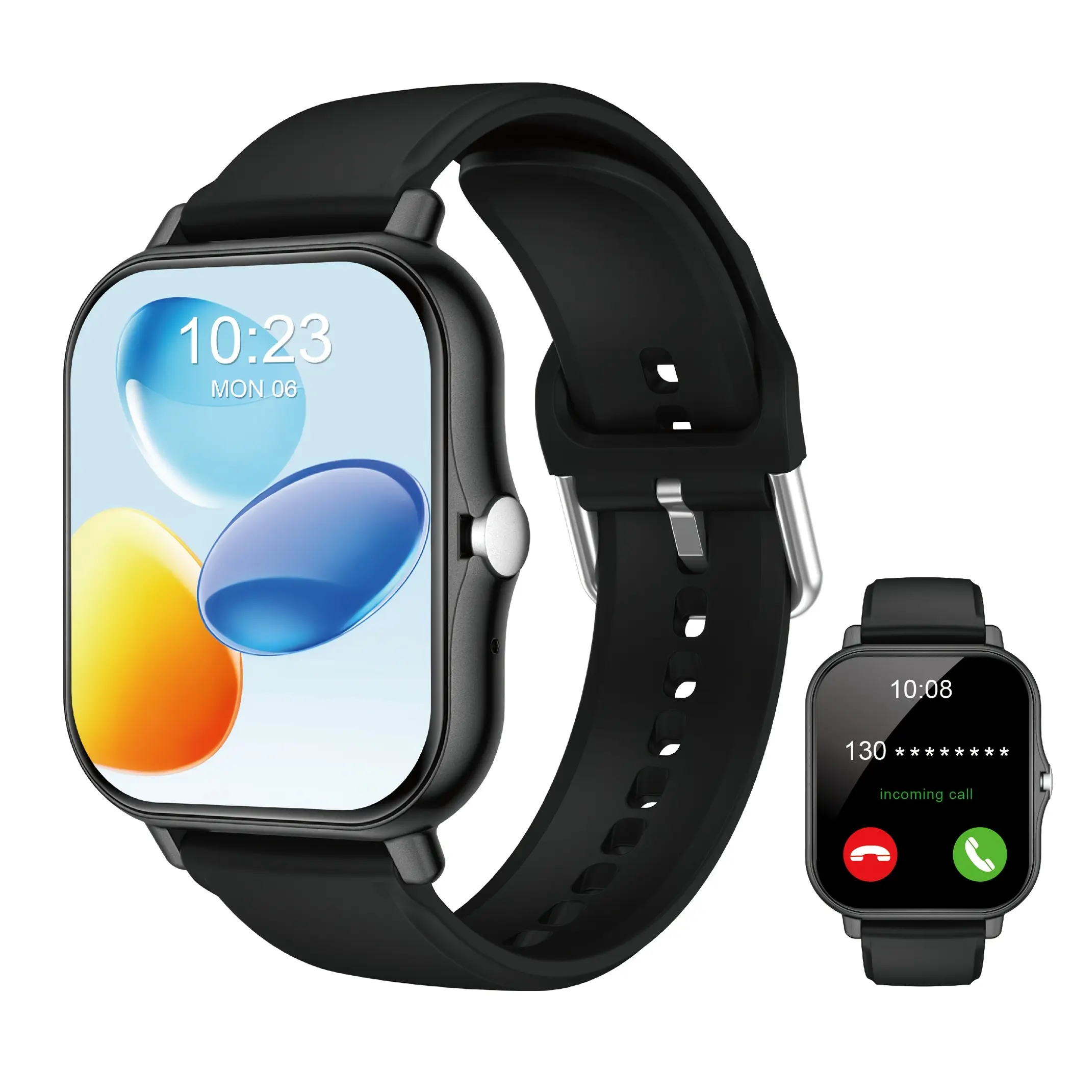 1.83-in Full-Touchscreen Wearable Smartwatch - Unisex, iOS/Android Compatible, HD Display, Message Notifications, Fitness Tracking, Step Counting, Music Control, Remote Camera, Sedentary Reminders, Multiple Watch Faces (Ideal Birthday Gift)