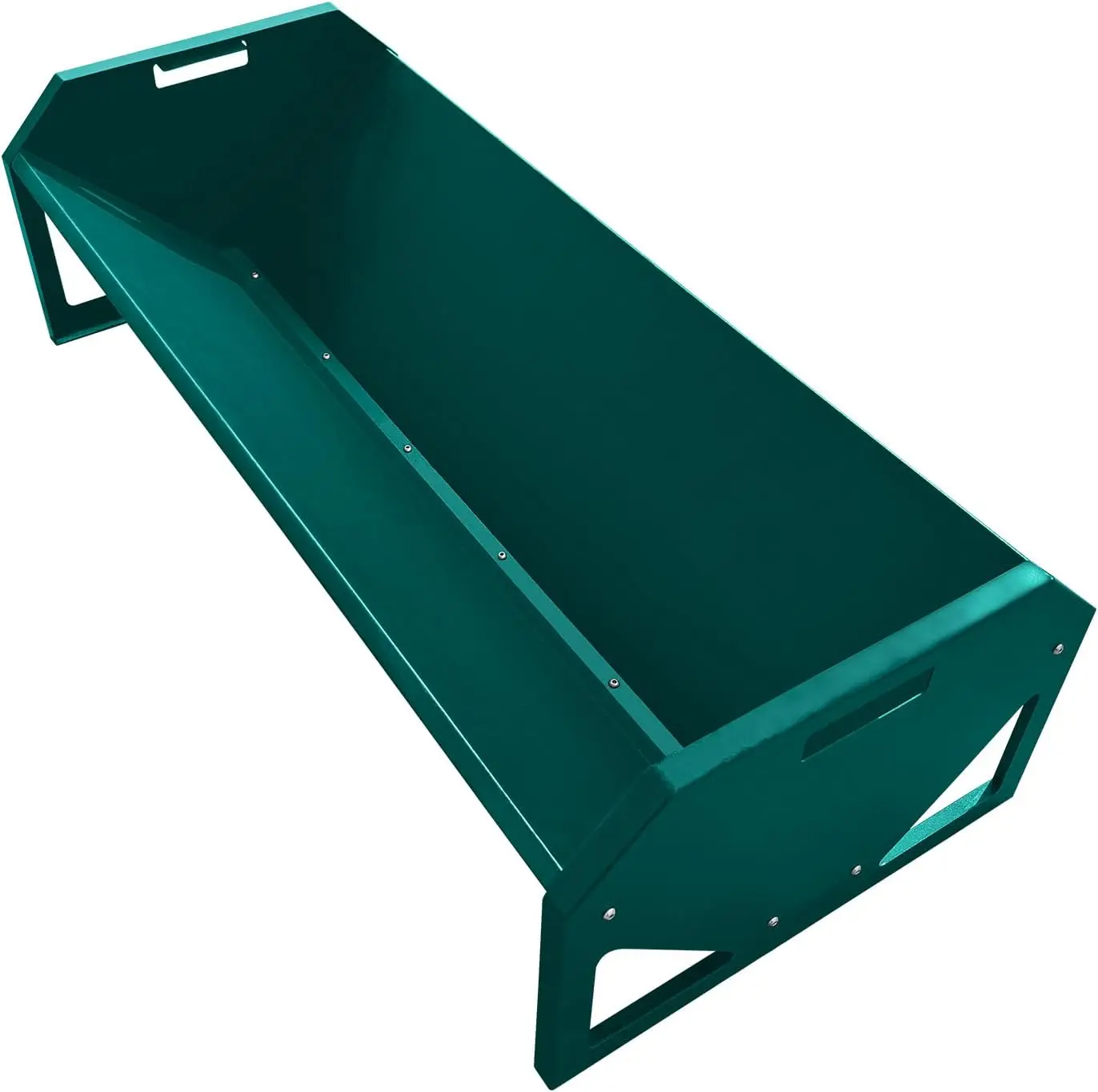 45-Inch Portable Livestock Feeding Trough, Heavy Duty 22 Gallon Capacity Feeder for Cows, Sheep, Horses, Pigs, Feeding Up to 10 Sheep, Durable Galvanized Steel