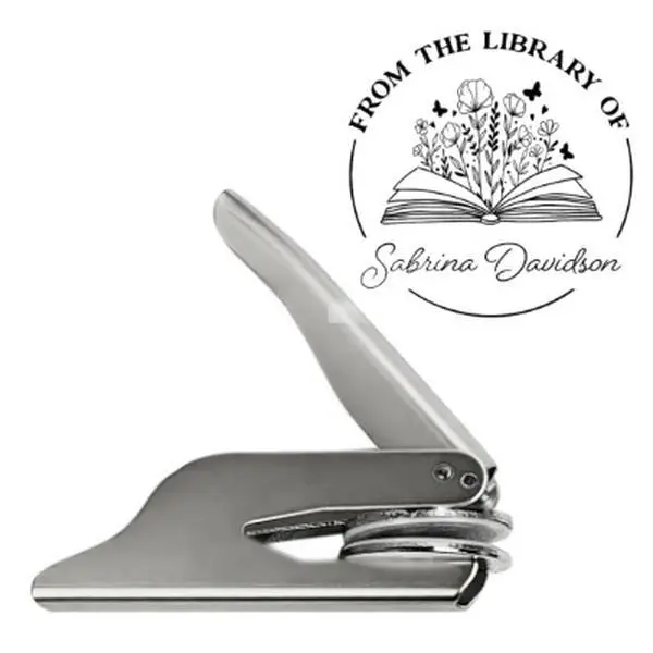 Custom Library Book Embosser | Custom Embosser | Ex Libris | From The Library Of | Great for Personalizing Books I Multiple Designs 1
