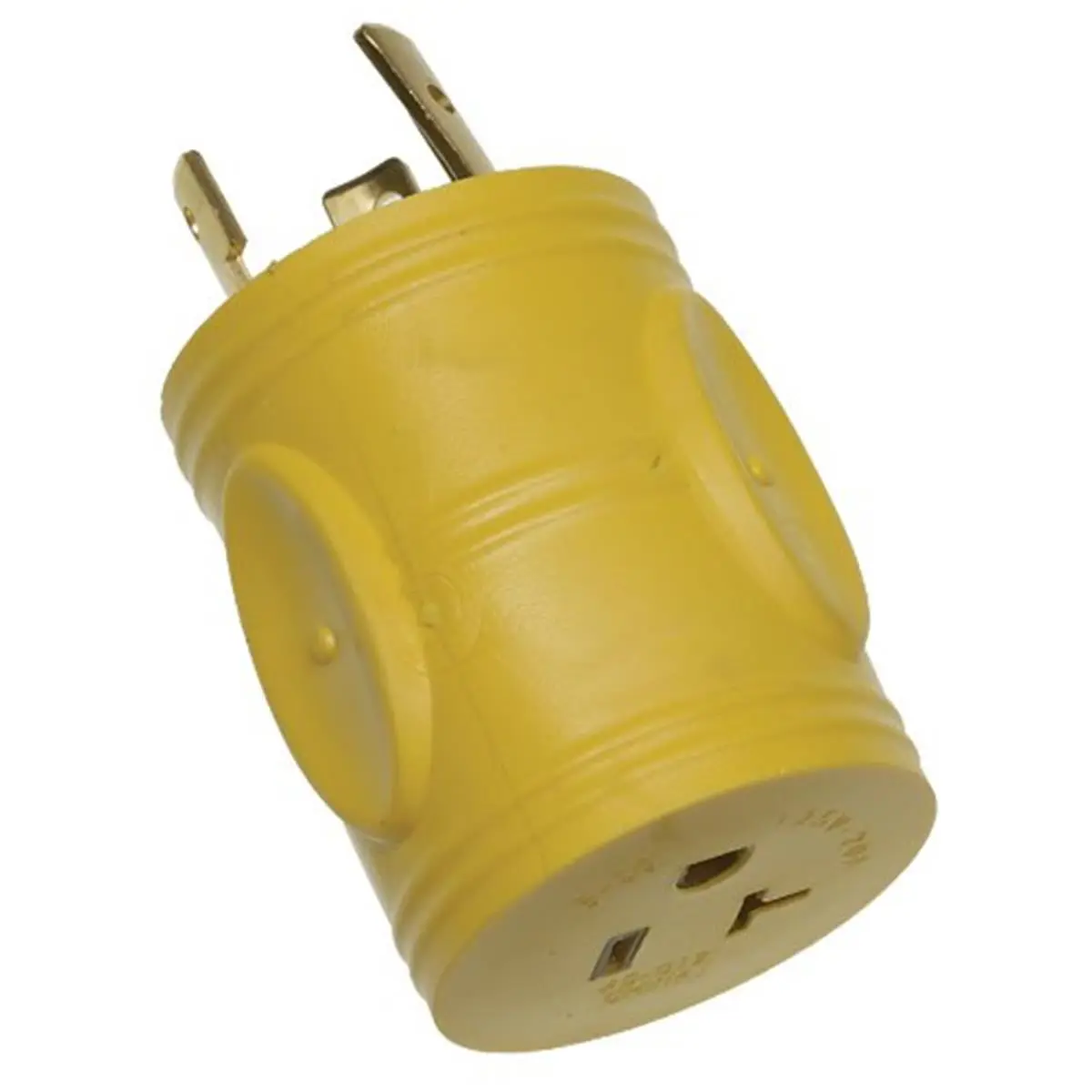 Arcon L5-30 30A Rating Twist Lock Male to Female Generator Adapter, 20A Female 5-20R Compatible, UV Resistant Durable PVC Body, Solid Brass Contacts, for Home Needs