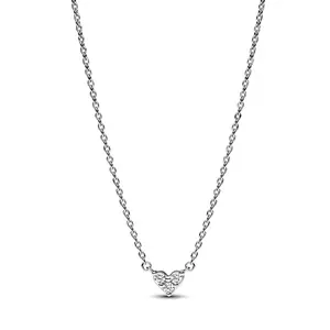 Pandora Triple Stone Heart Collier Necklace 393014C01-45