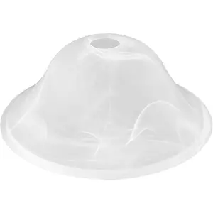 12" White Alabaster Glass Lamp Shade Lipless Glass Lamp Dome Fixture Replacement Globe for Floor Lamp Pendant Light