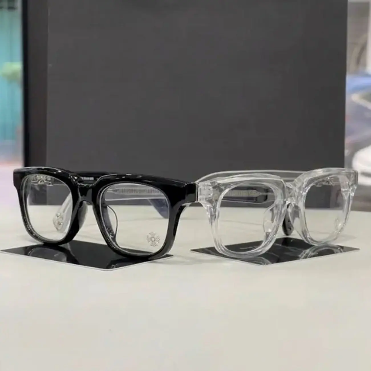 Trendy Square Glasses for Women & Men – Anti Blue-light, High Quality Rimless for Men Women, Eyeglasses in Titanium Stainless Steel