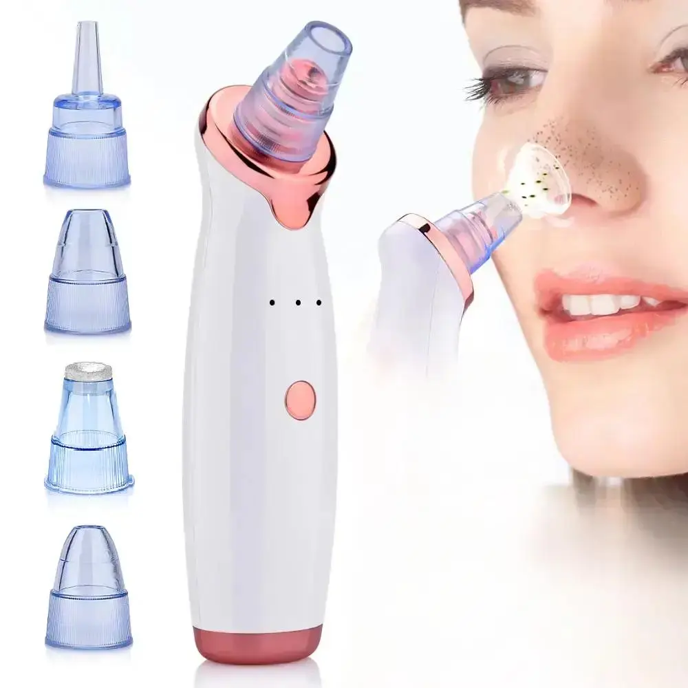 Electric Blackhead Extractor, 1 Box Facial Pore Cleaner & Accessories, Deep Cleansing Blackhead Remover, Facial Beauty Instrument for Women & Men, Pore Suction