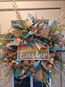 Mesh Easter Wreath