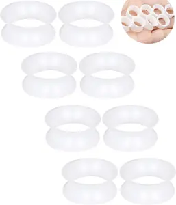 10G 8G 6G 4G 2G 0G 00G 12mm 14mm 16mm 18mm 20mm Thin White Silicone Ear Gauges for Ear Silicone Ear Plugs Gauge Tunnels Double Flared Flexible Ear Tunnel Earrings for Women Men
