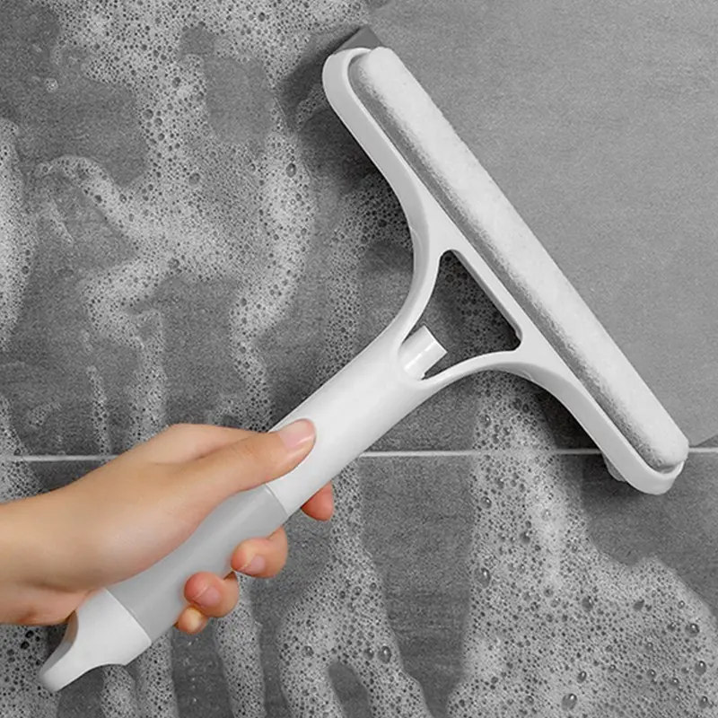 Three-In-One Glass Cleaner Squeegee Mirror Wiper Spray Design, Efficient Cleaning Tool for Home Windows Mirrors Car Windshield, Car Cleaning Supplies, Car Care Products