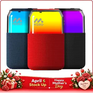 【P1】Miro 360° Stereo Soda Can Speaker – Smart LED, TWS, 10Hr Playtime – Perfect for Parties, Travel, Home Entertainment & Outdoor Fun, Ideal Gift for Music Lovers & Tech Enthusiasts