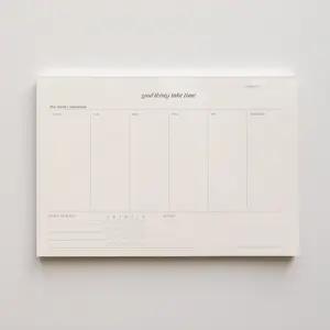 Good Things Take Time Weekly Notepad | 52 pages, 100 GSM Paper Undated Planner notebook