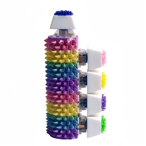 Fidget Keyboard Toy, Hard Spike Sensory Roller, Nitrosamine Free PLA 3D Printed Fidget Toy, Anxiety Relief, Portable Keychain & Desk Fidget Toy