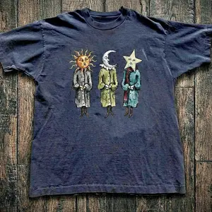 Sun Moon Star T-Shirt, Y2k Tee, Gifts Shirt, Unisex Vintage Graphic Tees Gothic Grunge Y2k Emo Scene Amity Affliction Style Clothes Men Women Streetwear