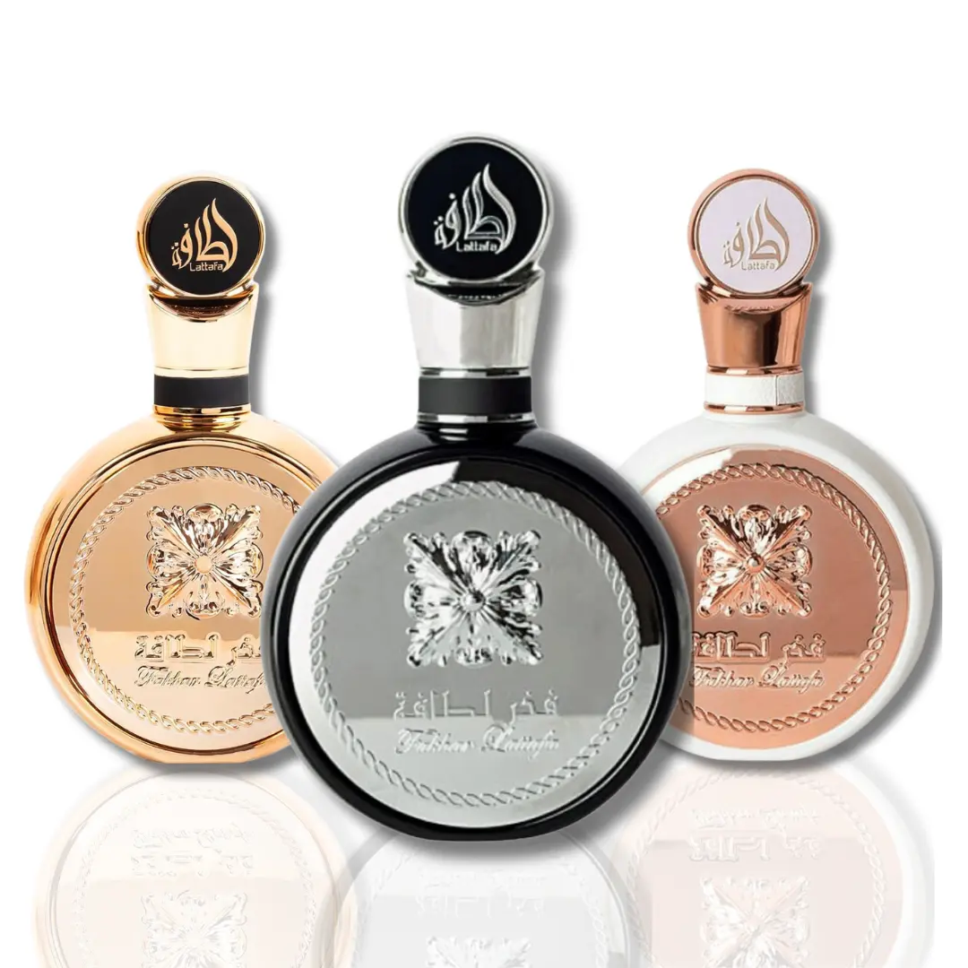 Lattafa Unisex 3-Piece EDP Fragrance Set - Men's Scent, Women's Scent, and Gold Extrait Eau De Parfum Spray (3.4 oz)