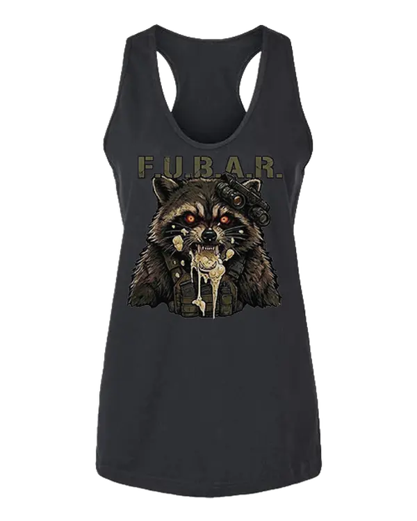 F.U.B.A.R. — Tactical Raccoon Women's CVC Racerback Tank Top