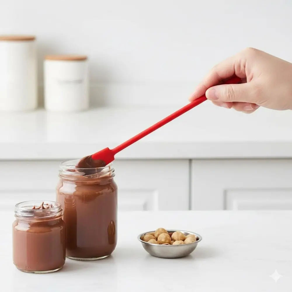 Multifunctional Silicone Scraper Spatula: Kitchen Baking Tool, Non-Slip Cooking Utter, Cosmetic Scoop, Portable Jam Jar Cleaner, No-Residue Dishwasher Safe Design, Effortless & Efficient Dual-Use Scraper, Kitchen Cooking Accessories, Kitchenware