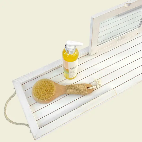 Esker Premium Wood Bath Board | Sustainable Pine Bathtub Tray Organizer | Keeps Bathroom Essentials at Your Fingertips for a Relaxing Soak | Aesthetic Home Spa Decor & Tub Accessory for Adults