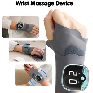 Electric Hand Massager with Heat, Hands-Free Wrist Wrap Design,3 Modes 9 Levels with Heating for Hands & Wrist,Portable Electric Wrist Support Gift for Men Women,Mother's Day gift
