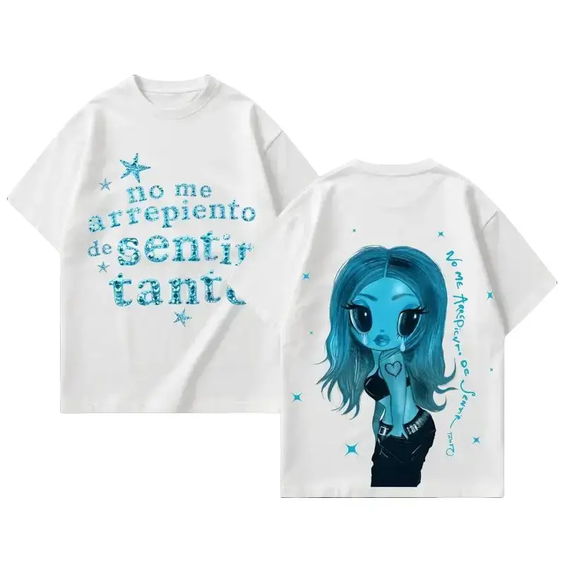 New Album No Me Arrepiento De Sentir Tanto V8 Premium Cotton T- - La Bichota Latin Queen Graphic Tee, Latin Pop Concert Tour Merch, Cute Festival Summer , Unisex Gift for Latin Fans women shirts oversized tshirt short pump