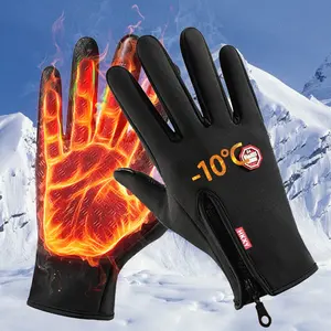 Waterproof cycling gloves for men with full fingers, suitable for skiing, fishing and mountain climbing. Anti-slip touchscreen fleece gloves for women, providing warmth and wind resistance.